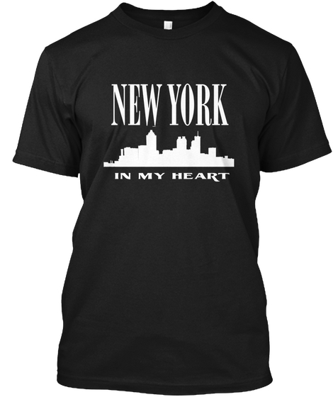 In Heart Trending New York Black Maglietta Front