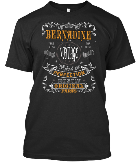 Bernadine Vintage T Shirt Black Kaos Front