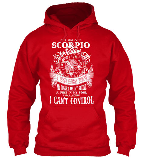 I'm A Scorpio Woman Red Camiseta Front