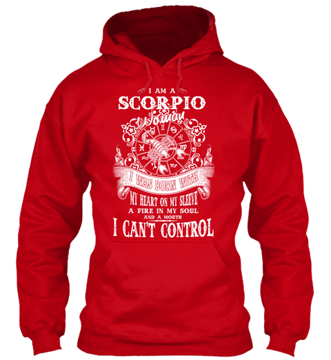 I'm A Scorpio Woman Red Maglietta Front