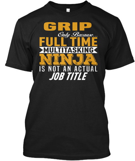 Grip Black áo T-Shirt Front