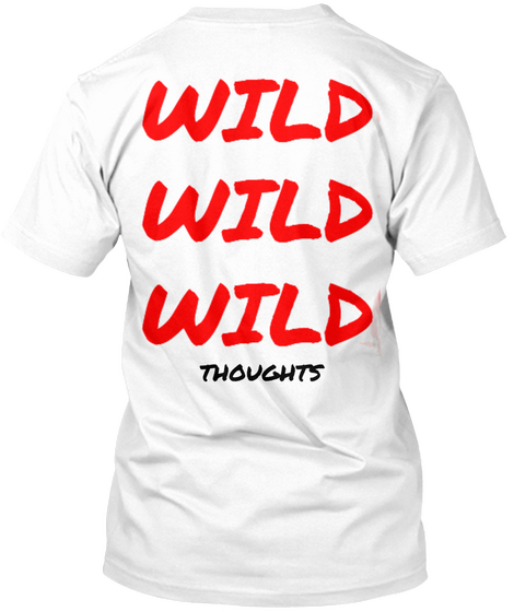 Thoughts White T-Shirt Back