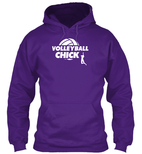 Volleyball Chick Purple T-Shirt Front