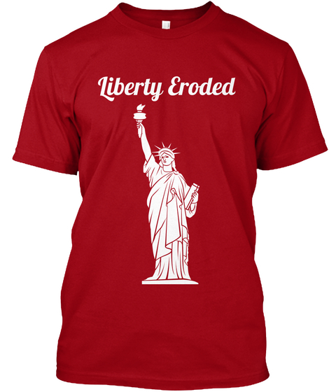 Liberty Eroded Deep Red áo T-Shirt Front