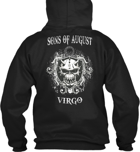 Sons Of August Virgo Black T-Shirt Back