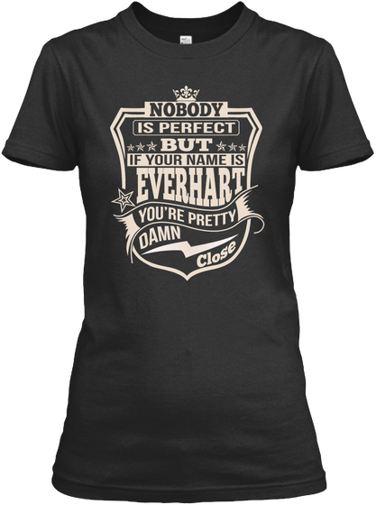 Nobody Perfect Everhart Thing Shirts Black T-Shirt Front