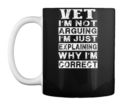 I'm Just Explaining Vet Black áo T-Shirt Front