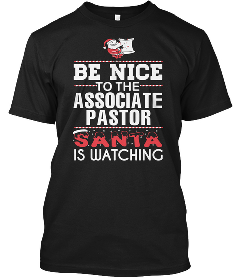 Associate Pastor Black T-Shirt Front