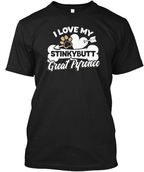 Great Pyrenee Dog  Shirt And Hoodie Black áo T-Shirt Front