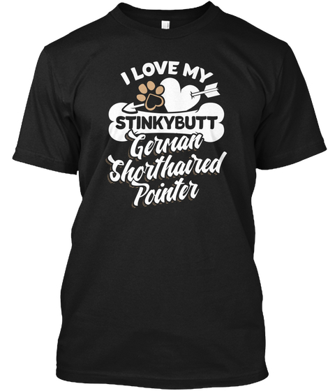 German Shorthaired Pointer Shirt   Black áo T-Shirt Front