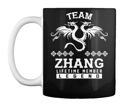 Mug   Team Zhang Lifetime Member Black T-Shirt Front