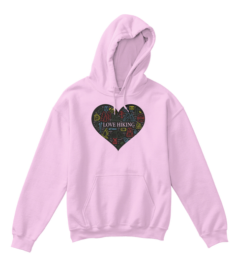 Love Hiking Light Pink Camiseta Front