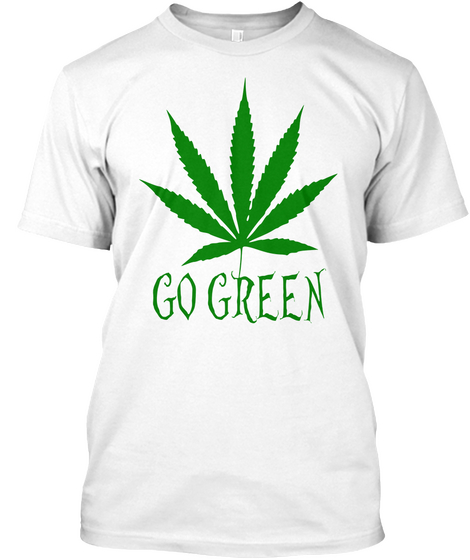Go Green White T-Shirt Front