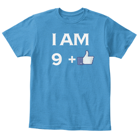 I Am 9+ Heathered Bright Turquoise  Camiseta Front