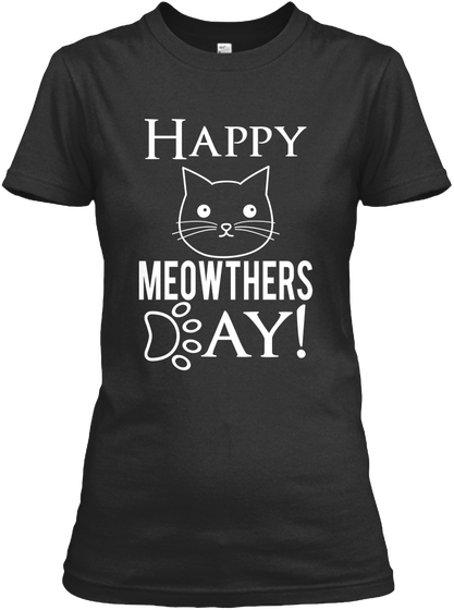 Happy  Meowthers Ay! Black Kaos Front