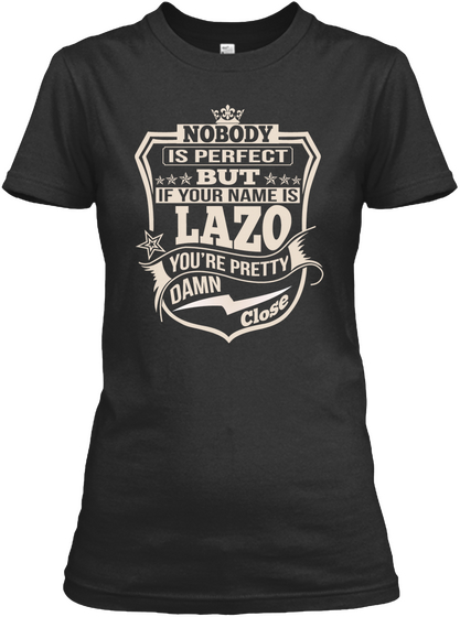 Nobody Perfect Lazo Thing Shirts Black Camiseta Front