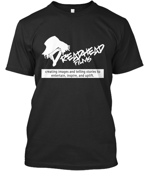 D Readheadfilm Creating Image And Telling Stories To Entertain, Inspire, And Uplift.  Black Camiseta Front