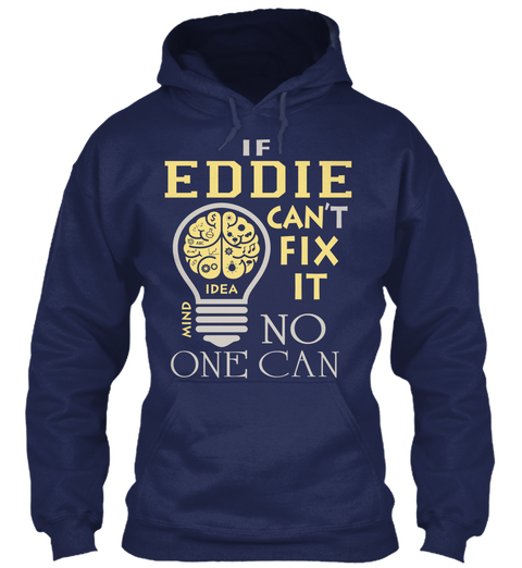 Eddie Can Fix It Navy T-Shirt Front