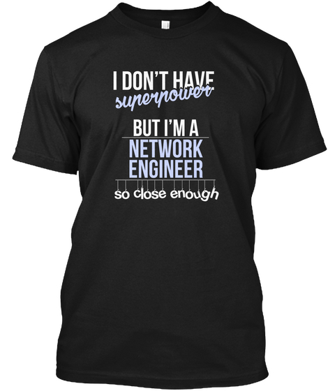 Network Engineer T Shirt Black Kaos Front