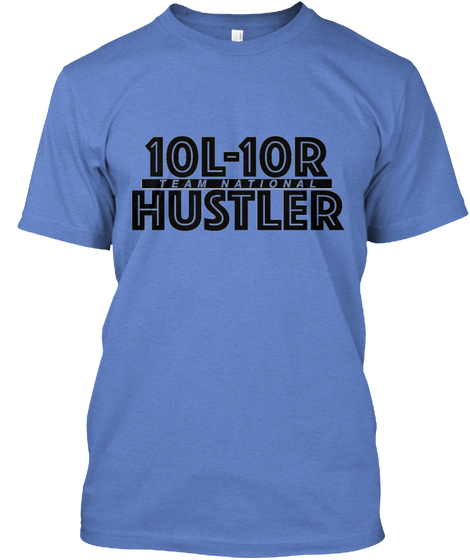 Team National Hustler Tee Heathered Royal  Camiseta Front