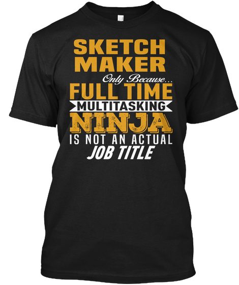 Sketch Maker Black T-Shirt Front