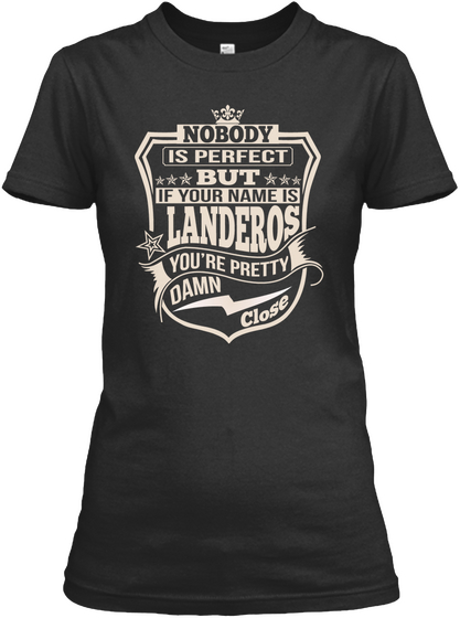 Nobody Perfect Landeros Thing Shirts Black T-Shirt Front