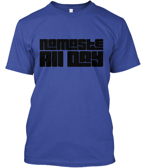 Namaste All Day Deep Royal T-Shirt Front