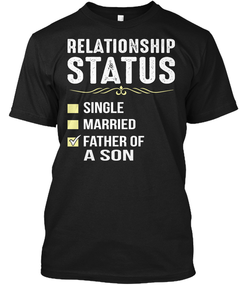 Father Of A Son T Shirt Black T-Shirt Front