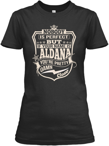 Nobody Perfect Aldana Thing Shirts Black T-Shirt Front