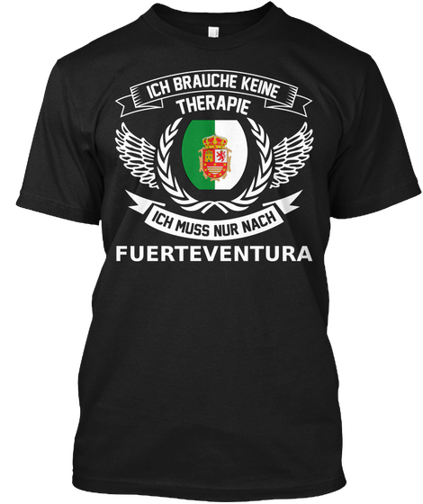 Fuerteventura Therapie Black T-Shirt Front