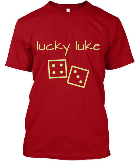 Lucky Luke Deep Red áo T-Shirt Front