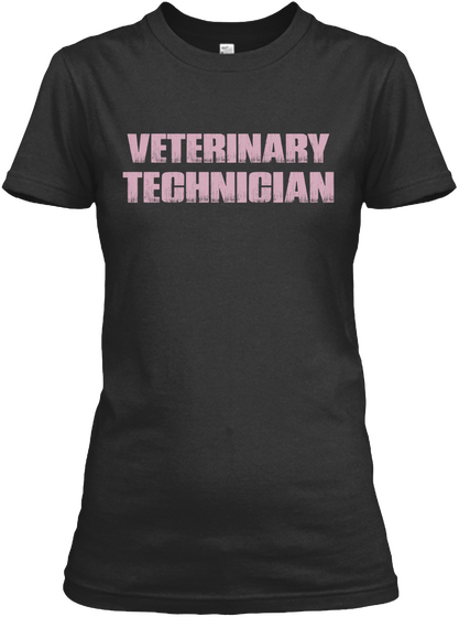 Veterinary Technician Black áo T-Shirt Front