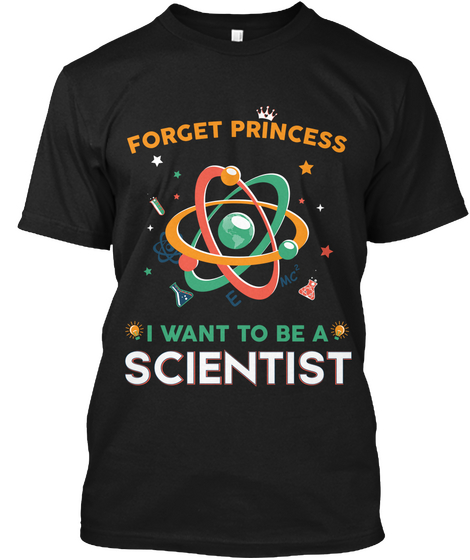 Want To Be A Scientist Black Camiseta Front