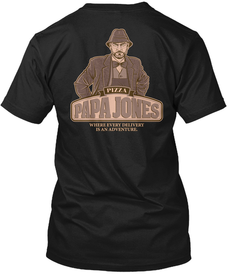 Papa Jones Black T-Shirt Back