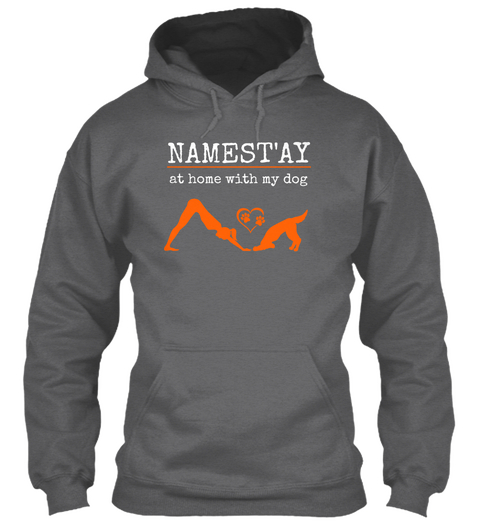 Namestay At Home With My Dog Dark Heather Camiseta Front