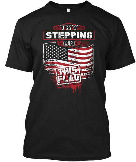 Try Stepping Black T-Shirt Front