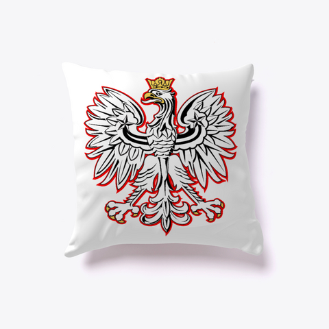 Polish Eagle Pillow White T-Shirt Front