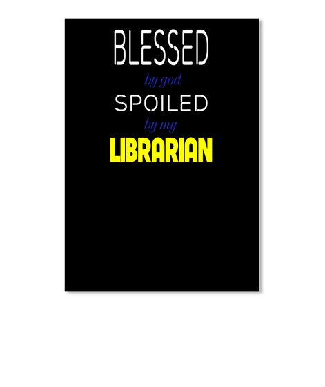 My Librarian Black T-Shirt Front