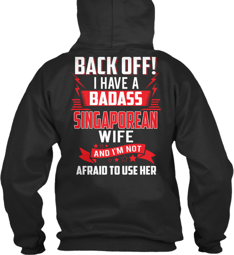 Singaporean Wife 05 A Jet Black T-Shirt Back
