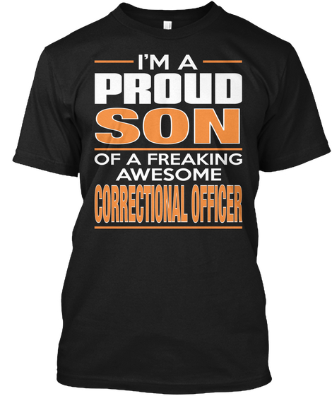 Son Correctional Officer Black Camiseta Front