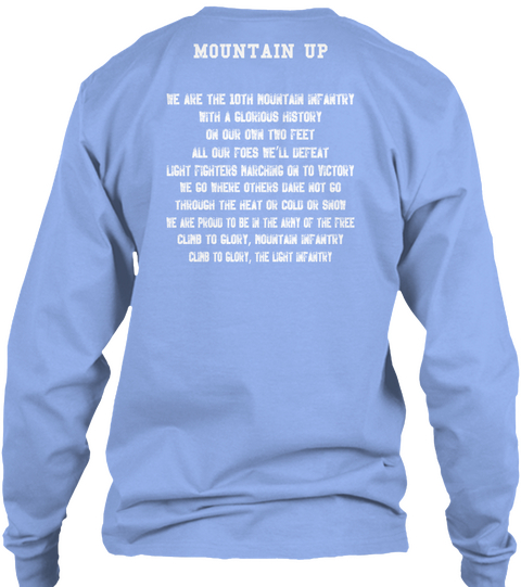 Mountain Up  Light Blue T-Shirt Back