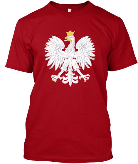 Biały Orzeł #Polonia Biega Deep Red Camiseta Front