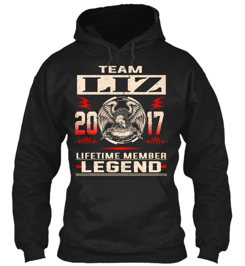 Team Liz 2017 Black T-Shirt Front