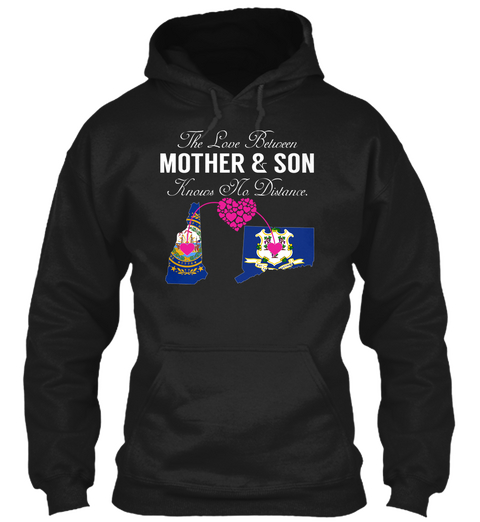 Mother Son   New Hampshire Connecticut Black Camiseta Front