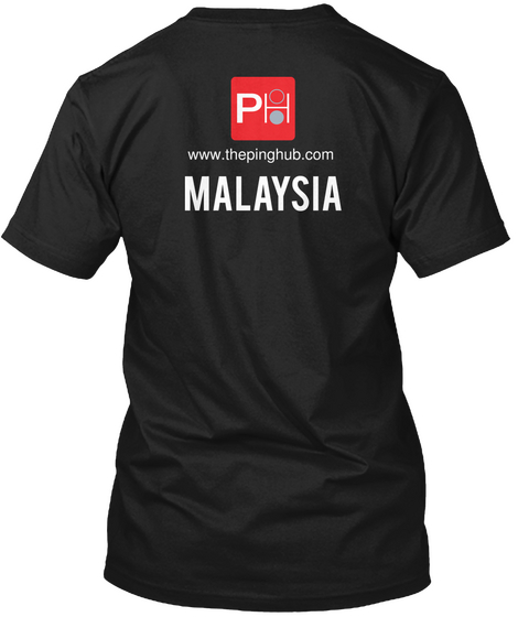 Www.Thepinghub.Com Malaysia Black T-Shirt Back