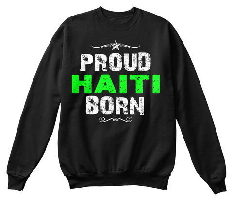 Proud Haiti Born Black Camiseta Front