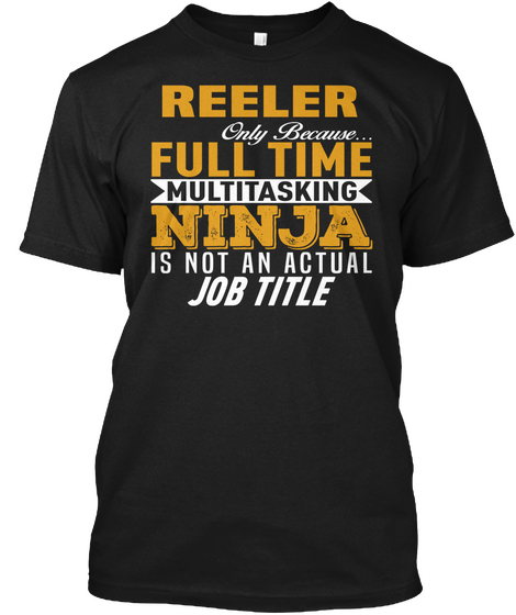 Reeler Black T-Shirt Front