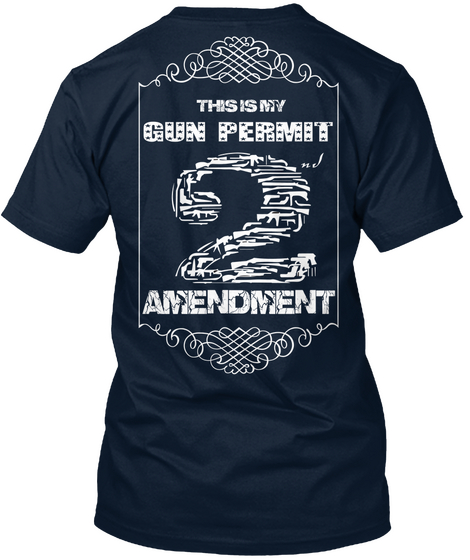 My Gun Permit New Navy Camiseta Back