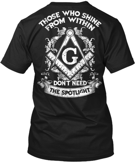 Shine From Within  Black T-Shirt Back