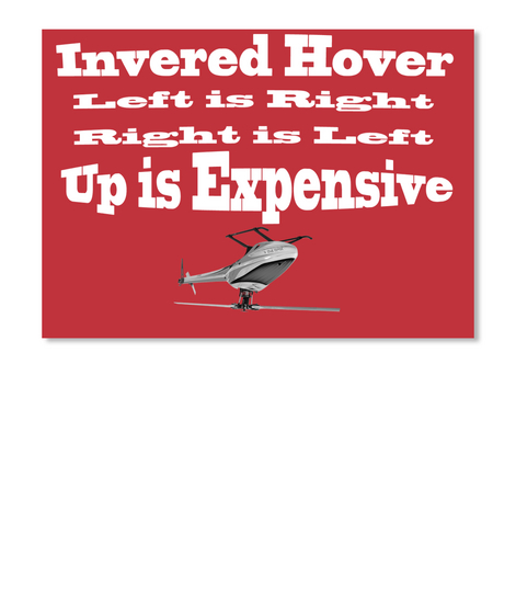 Inverted Hover "Up Is Expensive" Bright Red áo T-Shirt Front